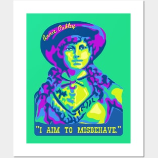 Annie Oakley Portrait and Quote Posters and Art